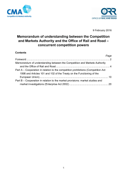 Memorandum of understanding between the Competition and