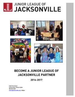 Sponsorship Information - Junior League of Jacksonville