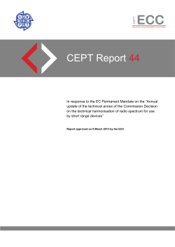 CEPT Report 44 - ECO Documentation Database