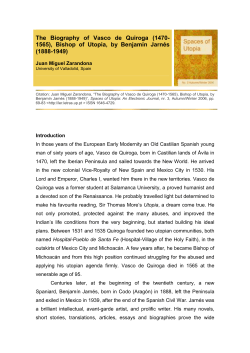 The Biography of Vasco de Quiroga