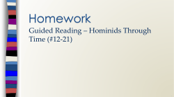 Evolution of Hominids