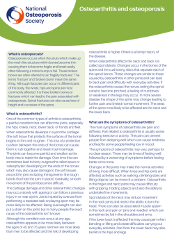 Osteoarthritis and osteoporosis - The National Osteoporosis Society