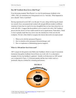 Has 360&deg; Feedback Been Given a Bad Wrap