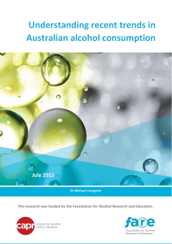 Understanding recent trends in Australian alcohol consumption