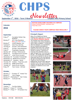 eNewsletter - Croydon Hills Primary School