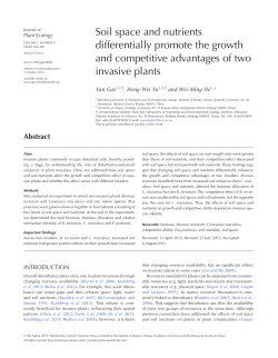 soil space and nutrients differentially promote the growth and