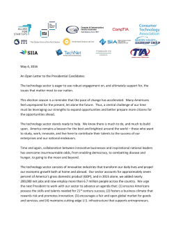 Open Letter to the Presidential Candidates