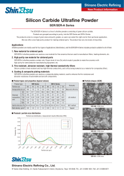Silicon Carbide Ultrafine Powder "SER/SER
