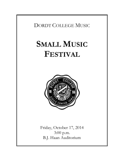 fall music festival - Dordt College Homepages