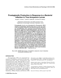 Prostaglandin Production in Response to a Bacterial Infection in
