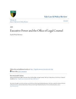 Executive Power and the Office of Legal Counsel