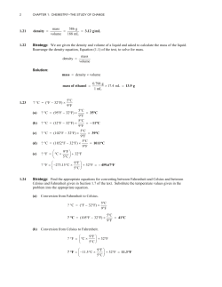 1.21 1.22 Strategy: We are given the density and volume of a liquid