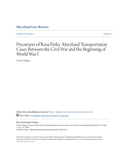 Precursors of Rosa Parks - DigitalCommons@UM Carey Law