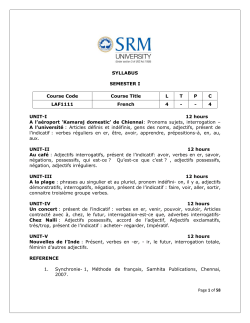 Page 1 of 58 SYLLABUS SEMESTER I Course