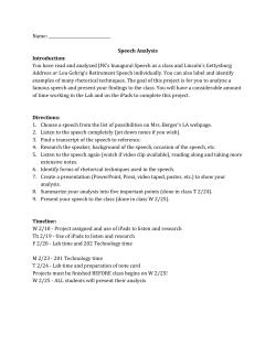 Speech Analysis Project