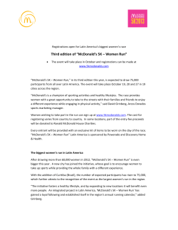 Third edition of &ldquo;McDonald`s 5K &ndash; Women Run&rdquo;