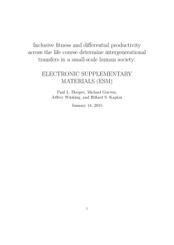 Inclusive fitness and differential productivity across the life course
