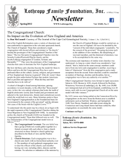 Newsletter - Lothropp Family Foundation