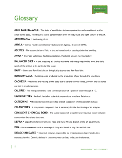 Glossary - Natures Menu