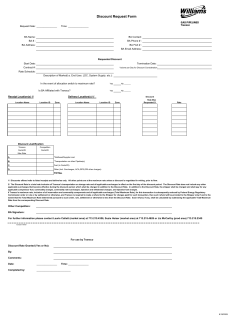 Discount Request Form