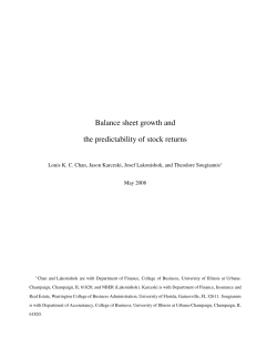 Balance sheet growth and the predictability of stock returns