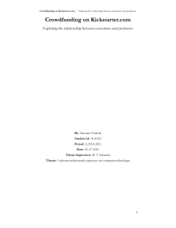 Crowdfunding on Kickstarter.com