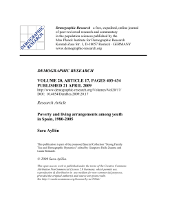 Poverty and living arrangements among youth in Spain, 1980-2005