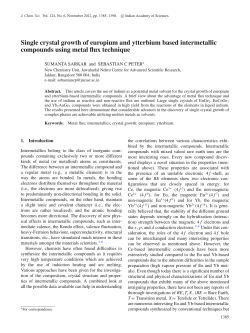 Single crystal growth of europium and ytterbium based intermetallic