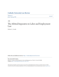 The Arbitral Imperative in Labor and Employment Law