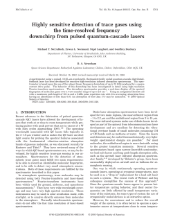 Highly sensitive detection of trace gases using