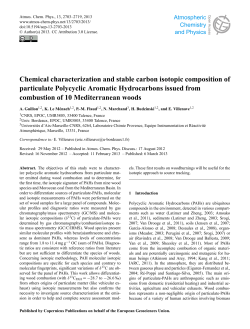 Chemical characterization and stable carbon isotopic composition of