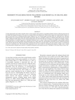 Sediment Pulse Behaviour Following Dam Removal in Gravel
