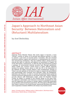 Japan`s Approach to Northeast Asian Security