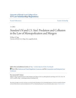 Standard Oil and U.S. Steel: Predation and Collusion in the Law of
