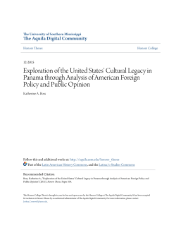 Exploration of the United States` Cultural Legacy in Panama through
