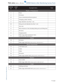 Annex 2 - Ospar Survey