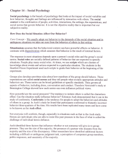 Chapter 14 - Social Psychology