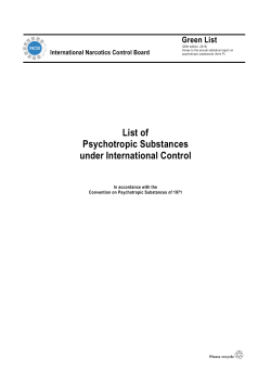 List of Psychotropic Substances under International Control
