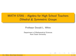 Episode 2 Slides - Department of Mathematical Sciences