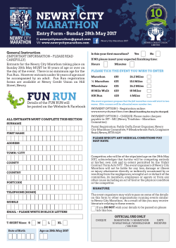 FUN RUN - Newry City Marathon
