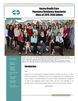 Alumni Newsletter - For Medical Professionals