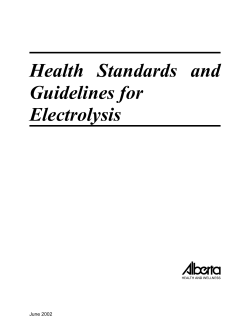 Electrolysis Health Standards
