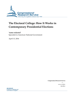 The Electoral College: How It Works in Contemporary Presidential
