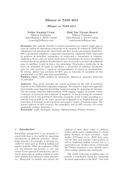 Elhuyar at TASS 2013