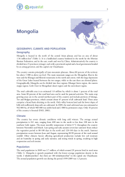 Mongolia - Food and Agriculture Organization of the United Nations