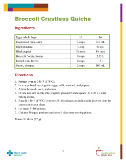 Broccoli Crustless Quiche