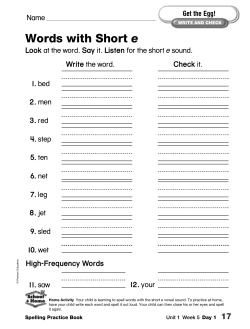 1.5 Get the Egg! - Words with Short e