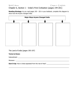 Chapter 6, Section 1 - India`s First Civilization (pages