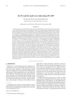 The Wet and Dry Spells across India during 1951&ndash;2007