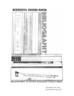 Minnesota Ground Water Bibliography - Minnesota DNR - MN-dnr